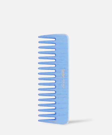 Petit Peigne Démêloir en Frêne TEK Bleu