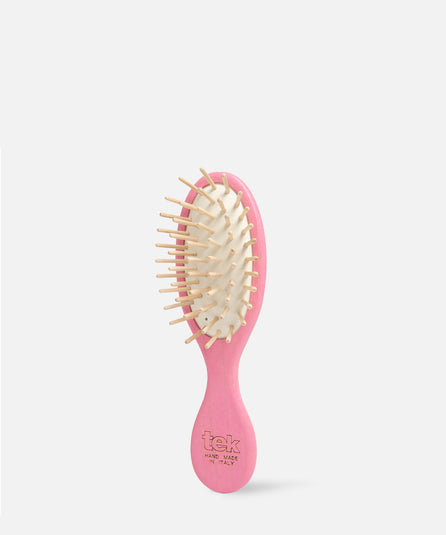 Mini Brosse en Frêne Colorée TEK Rose