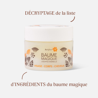 Focus sur notre Baume Magique et sa liste de 8 ingrédients seulement ✨

#BaumeMagique #beliflor #ingrédientsbiologiques #huiledolive #soin #soinsnaturels #propolis #produitsdelaruche #baumemiel